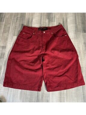 Koman Jorts Jean Shorts Baggy Carpenter Men’s 36 (24 In Long) Red Skate Y2K 13”